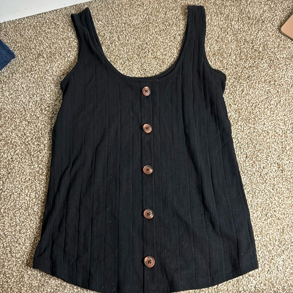 Maurice’s Black Button Tank Top - Picture 1 of 2